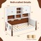 Pine Wood Twin Bed with Bookcase, Storage Shelves and Modern Vintage Design